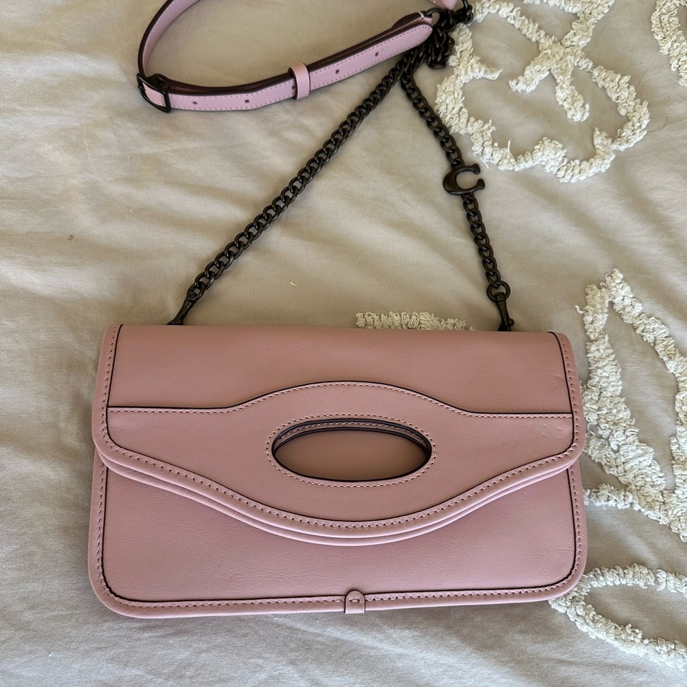 Coach Pink and Brown Crossbody Bag - Picture 3 of 7